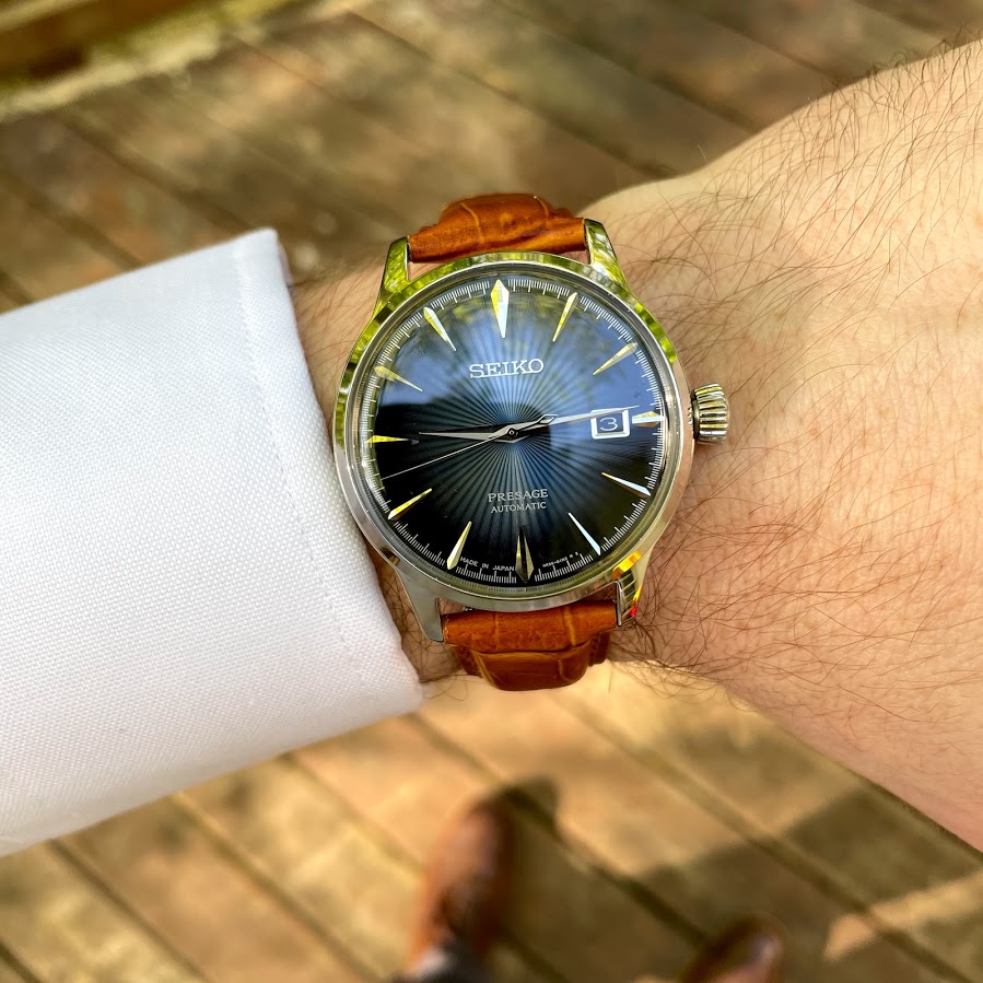 Cut or Carry Seiko Presage SRPB41 Cocktail Time Review Bench